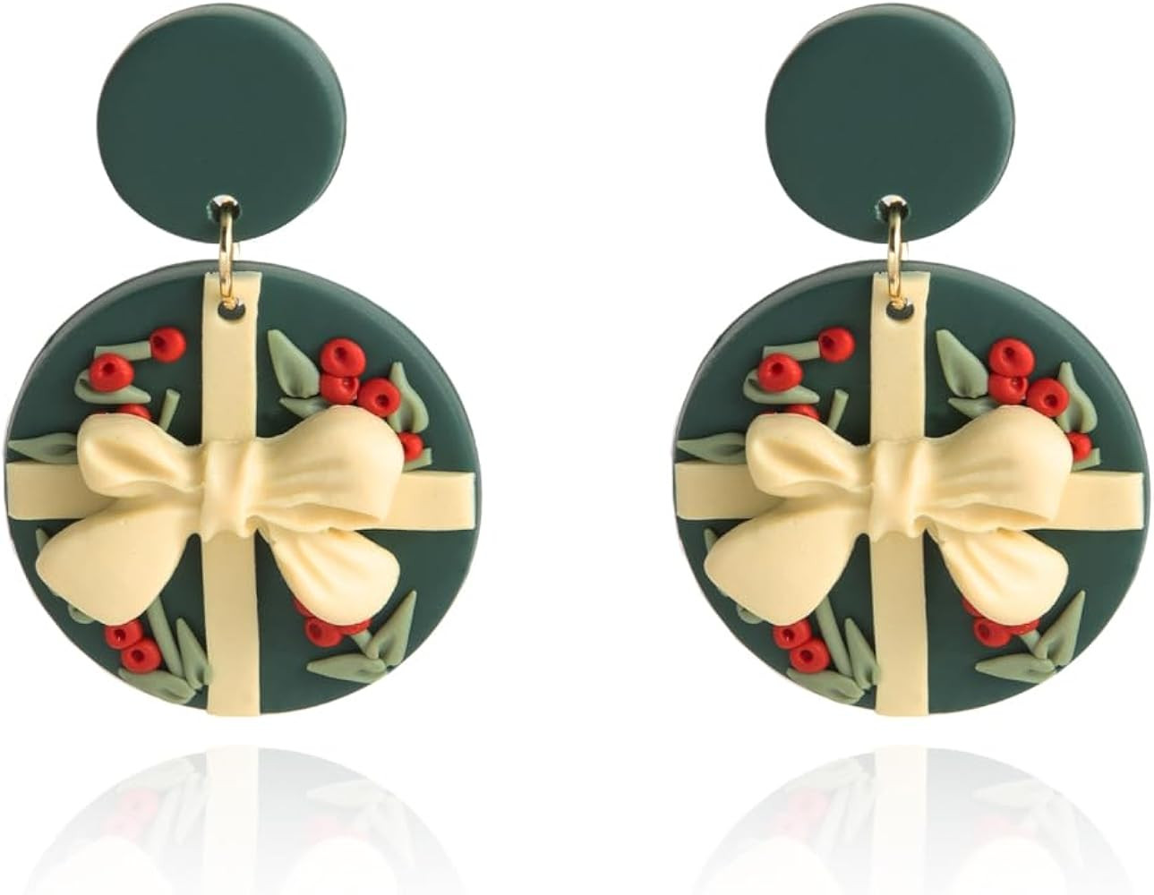 Christmas Earrings For Women Fun Candy Cane Dangle Earrings Christmas Bow Earrings Lightweight Ho... | Amazon (US)