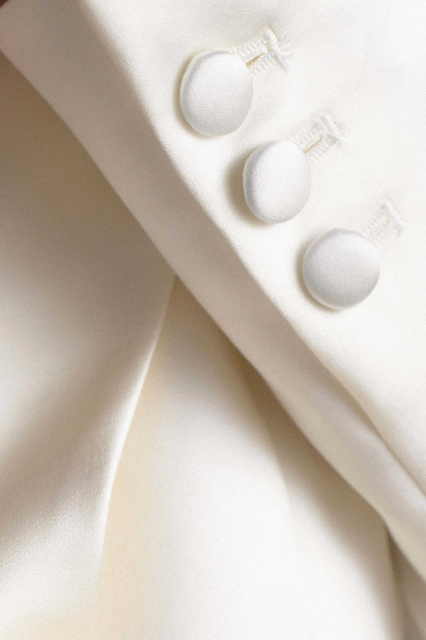 Tailored Satin Blazer - Ivory | MESHKI US