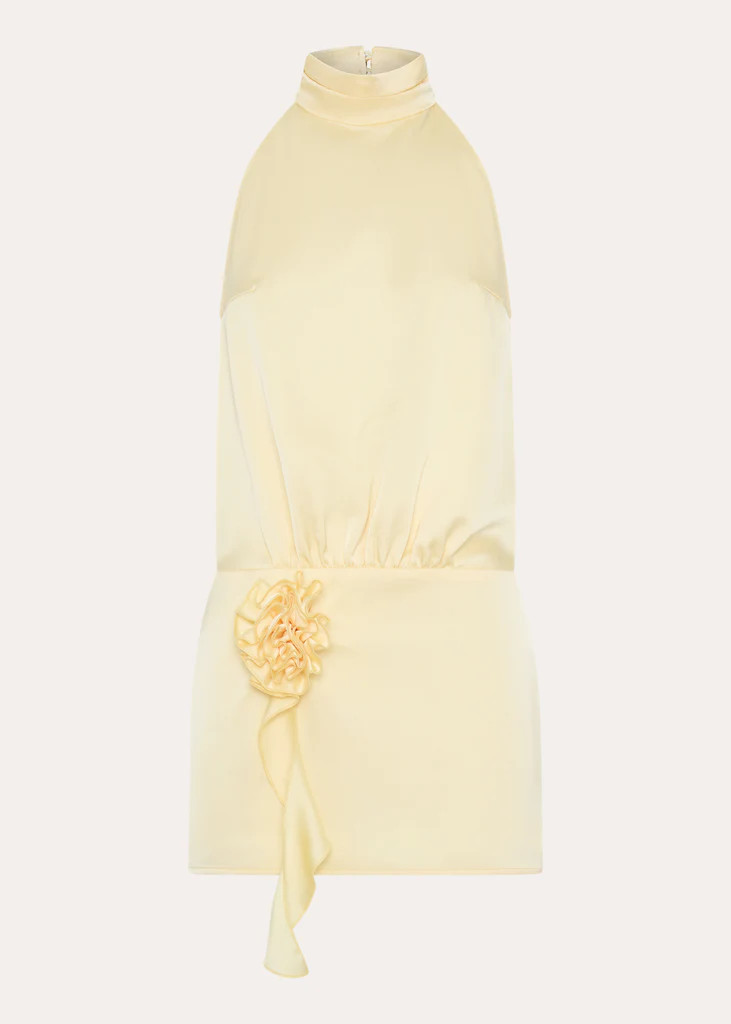 Birdie Halterneck Mini Dress - Yellow | Peppermayo (Global)