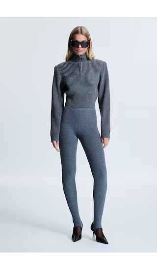 REVOLVE LOS ANGELES Polinna Rib Half Zip in Grey. - size XS | Revolve Clothing (Global)