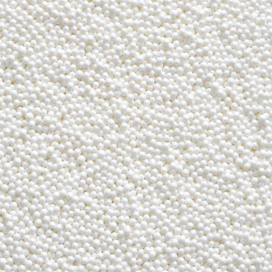 White Nonpareils Sprinkles - 4.6oz Edible 2mm Pearl Sprinkles for Cake Decorating, Cupcake, Cooki... | Amazon (US)