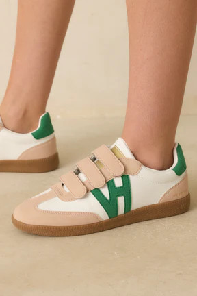 Vintage Havana Pace 5 Green Multi Three Strap Low Top Sneakers | Red Dress