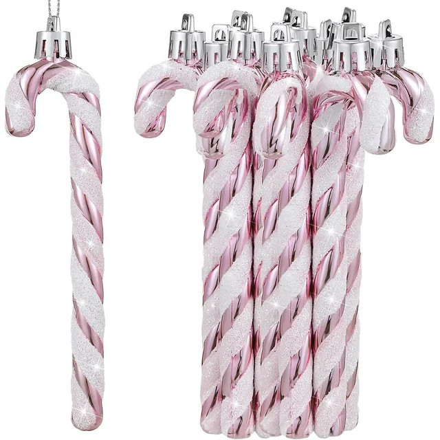 Xmas Tree Hanging Ornaments 6pcs Christmas Candy Cane Decor Plastic Candy Cane Christmas Tree Han... | Walmart (US)