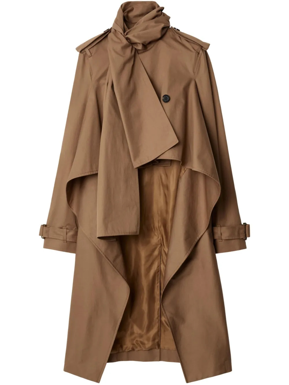 Burberry Long Scarf Trench Coat | Brown | FARFETCH UK | Farfetch Global