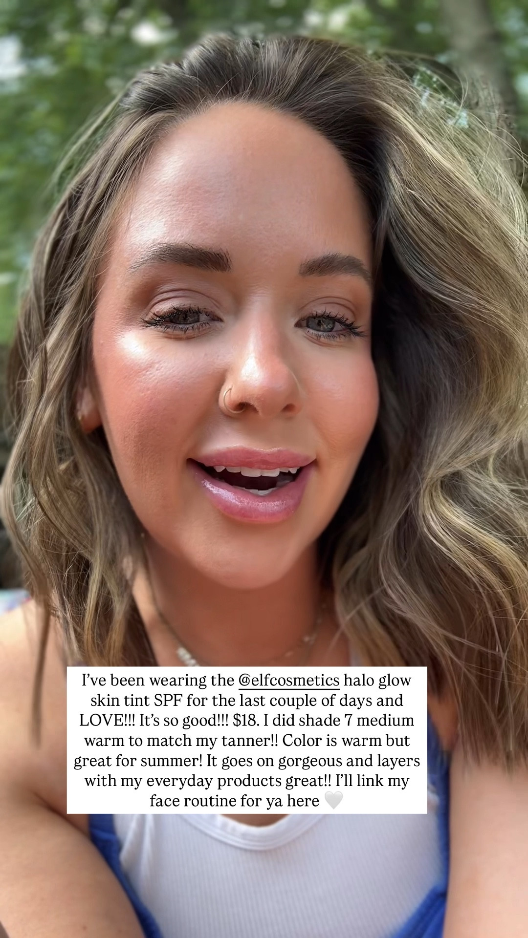 The new Halo Glow skin tint with SPF 50! Have worn the last couple of days and love!!! Wearing shade 7 medium warm 🤍 

Also linking my faves I wear everyday! 

Everyday makeup, summer skin tint, glowy skin, makeup favorites 

#LTKBeauty #LTKSeasonal