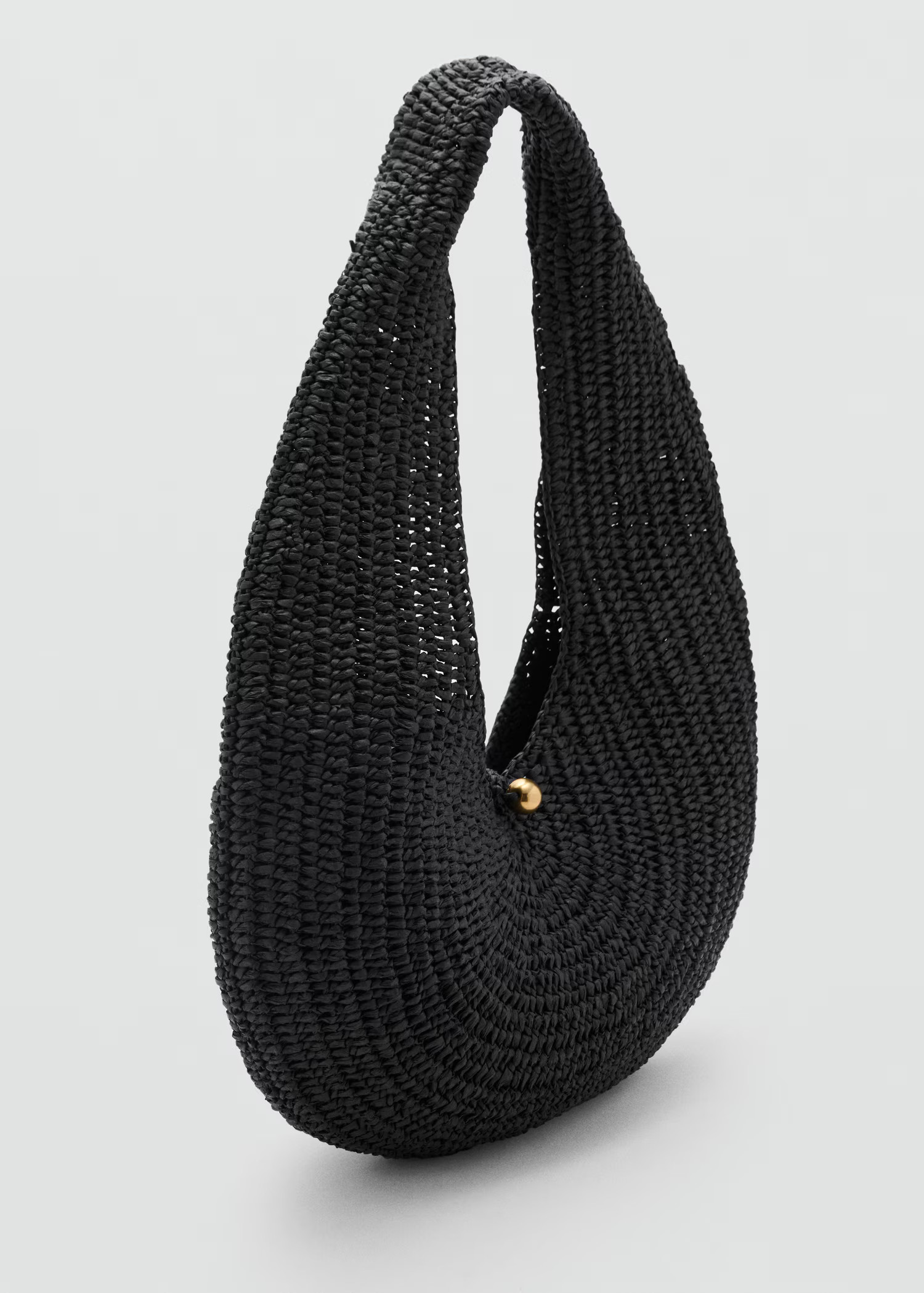 Natural fibre oval shoulder bag - Women | MANGO United Kingdom | MANGO (UK)