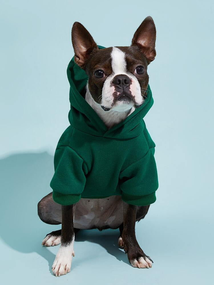 PETSIN Solid Color Pet Hoodie | SHEIN