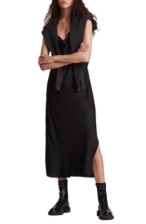 AllSaints Hadley Slipdress in Black at Nordstrom, Size 10 Us | Nordstrom