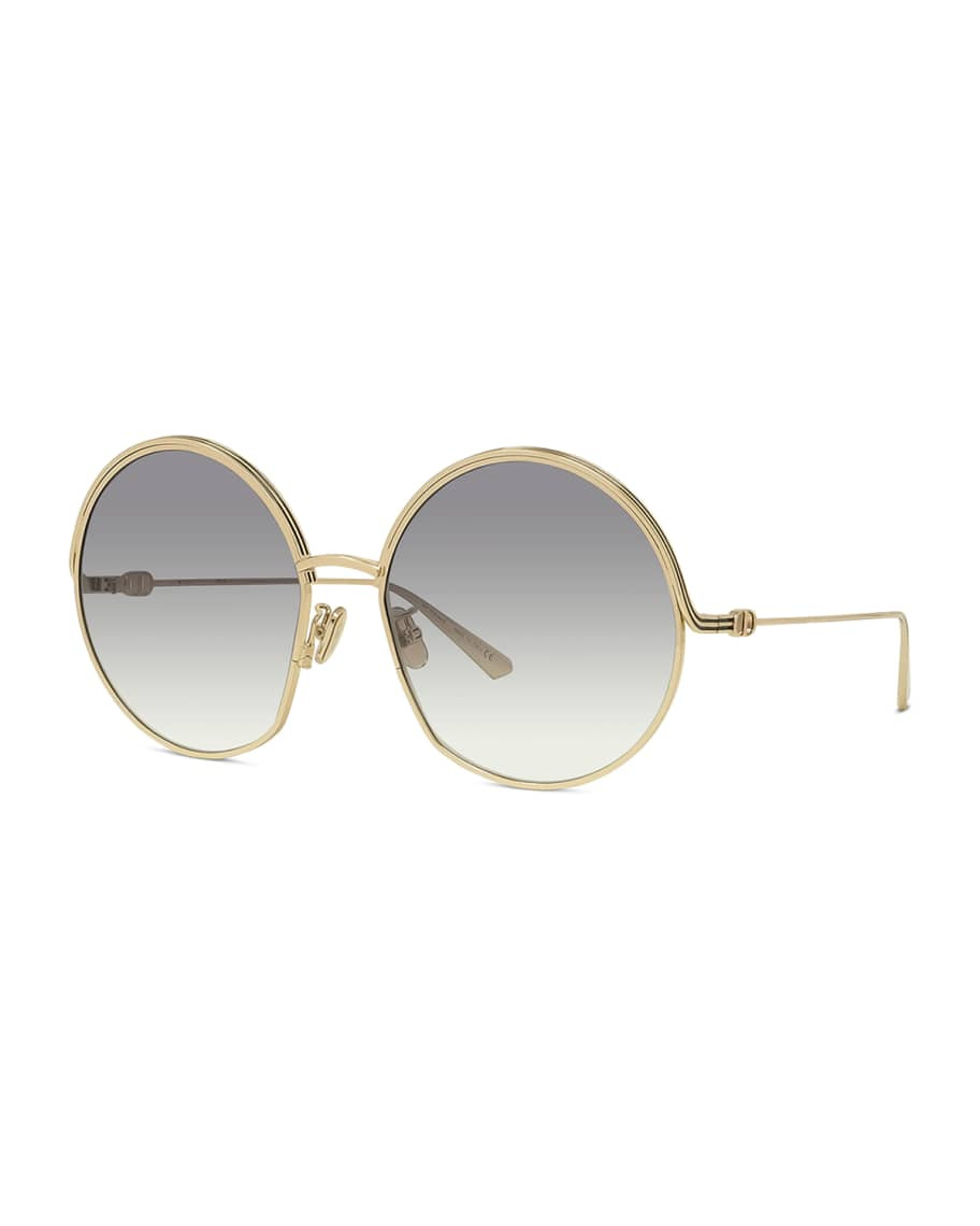 Dior Oversized Round Metal Sunglasses | Neiman Marcus