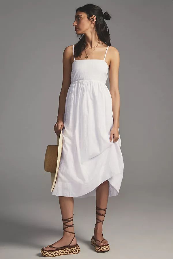 Sunday in Brooklyn Squareneck Midi Dress By Sunday in Brooklyn in White Size S P | Anthropologie (US)