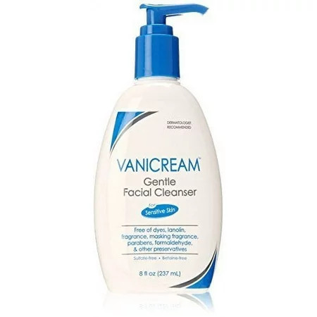 Vanicream Gentle Facial Cleanser with Pump Dispenser -Formulated Without Common Irritants for Those with Sensitive Skin 8 Fl Oz (Pack of 1) | Walmart (US)