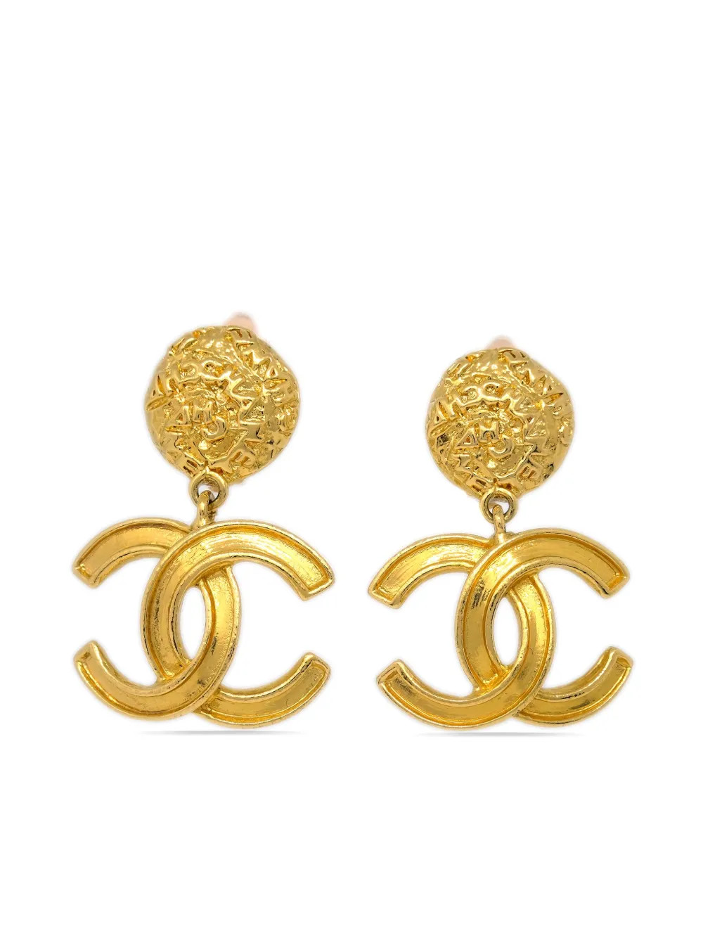 CHANEL Pre-Owned 1995 CC clip-on Earrings - Farfetch | Farfetch Global