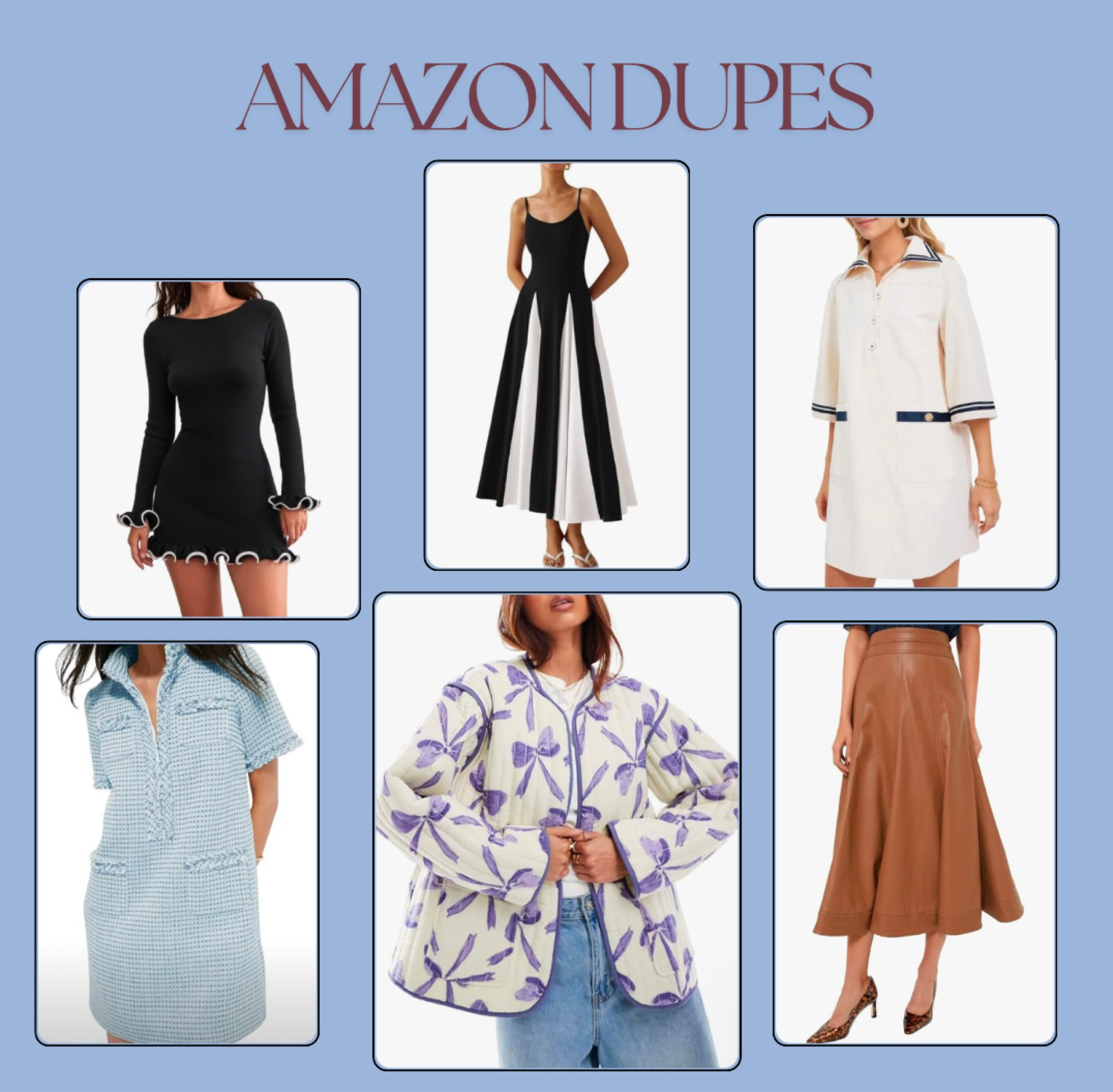Amazon designer dupes Amazon fashion date night Valentine’s Day outfits Tuckernuck Free People Revolve preppy style sale viral winter fashion For Love and Lemons Reformation 

#LTKFindsUnder50 #LTKSaleAlert #LTKFindsUnder100