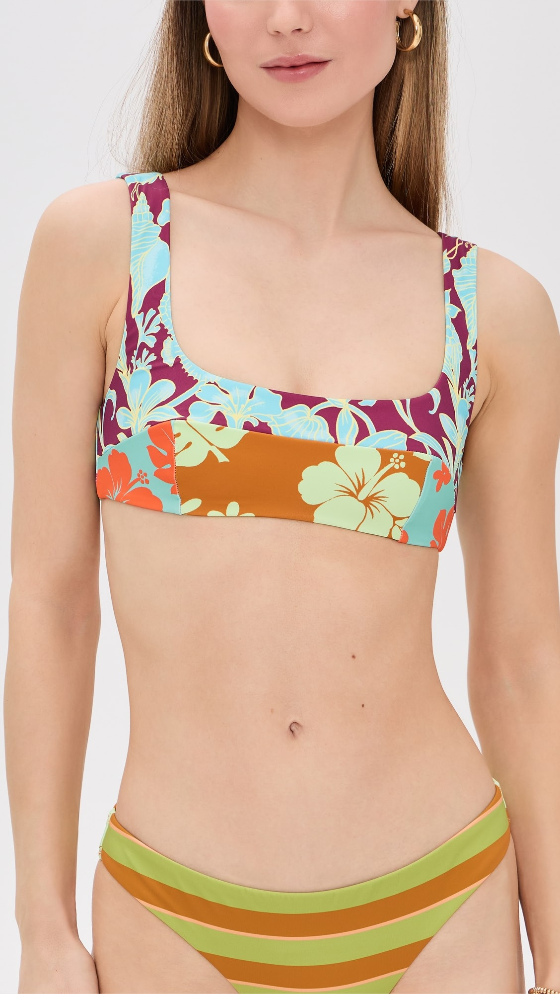 ALÉMAIS Poppy Spliced Square Neck Top | Shopbop | Shopbop