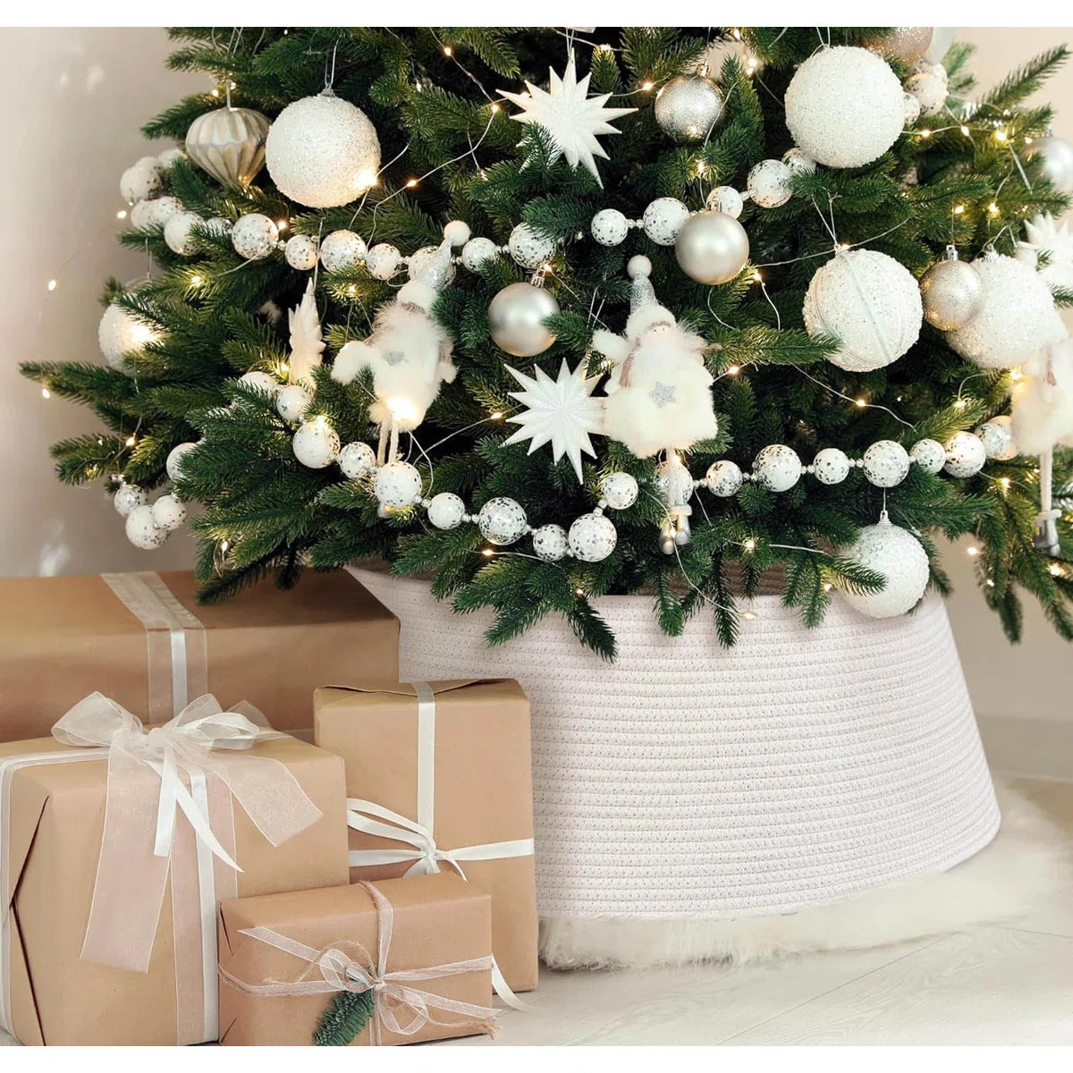 Christmas Tree Collar Cotton Rope Tree Ring | Wayfair North America