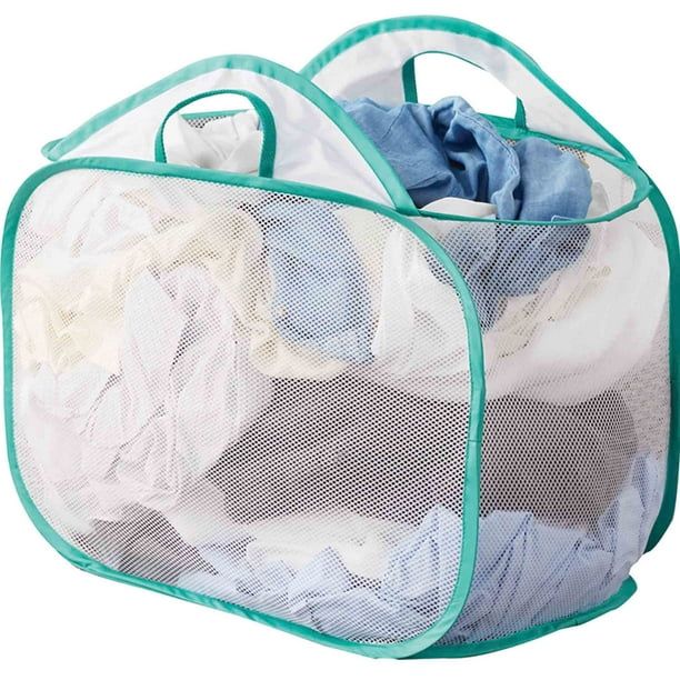 Mainstays White Mesh Pop-up Laundry Basket, 21" x 13" x 15.5" | Walmart (US)