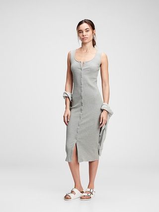 Sleeveless Ribbed Midi Dress | Gap (US)