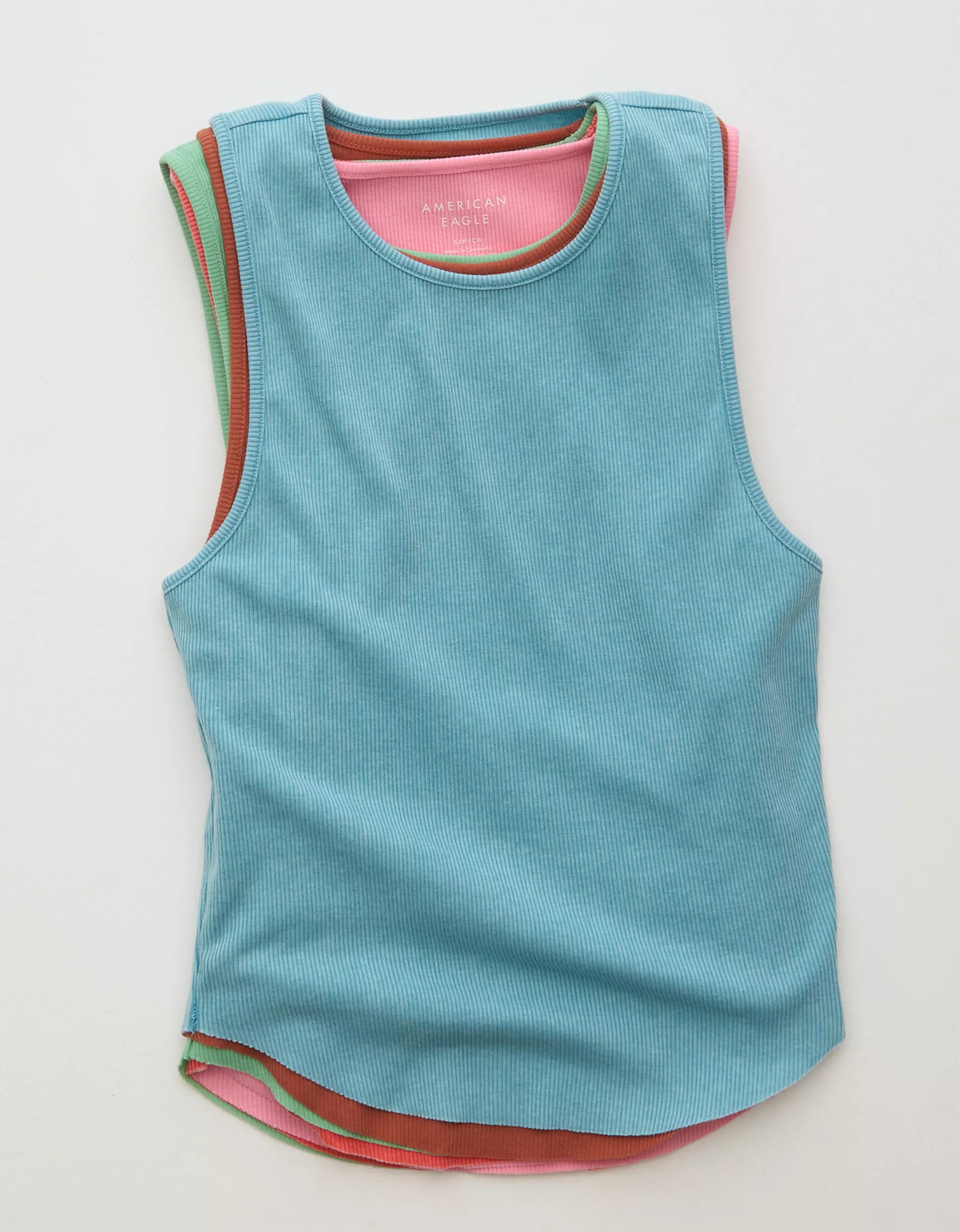 AE High Neck Daily Fave Tank Top | American Eagle Outfitters (US & CA)
