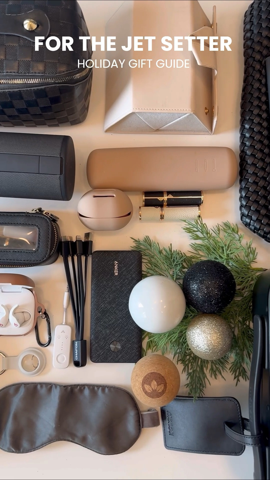 Holiday Gift Guide at all price points…for the jet setter and travel lover.

Tried and loved products and brands from someone who has traveled all over the world for 10+ plus years…Get just one or two items, or create a package for that special someone :)

- UE MEGABOOM Waterproof Portable Speakers 
- Bluetooth Adapter (connects your headphones to the airplane’s tv screen)
- Quince Leather AirTag Keychain holder 
- Apple AirTags 
- Beats Wireless Bluetooth Earbuds
- Amazon Waterproof Cosmetic Bag
- Amazon Perfume Refillable Travel Bottles 
- Amazon Foldable Sunglass Holder
- Amazon Beauty Blender Makeup Sponge Holder 
- Amazon Makeuo Brush Holder
- Quince Italian Handwoven Leather Tote in black 
- Loop Earbuds
- Monos Carry-on Plus Spinner luggage in black 
- Quince Mulberry Silk Beauty Sleep Eyemask
- Amazon Inflatable Travel Pillow 

#speakers #jewelrybox #cosmeticsbag #beauty #travel #steamer #jet #luggage #carryon #travelpillow #cosmeticsorganizer #giftguide #holiday #bag #blackleatherbag #leather #blackfriday #cyberweek #LTKCyberweek #thanksgiving #christmas #newyears #vacation #holidaytravel #airplane #cybermonday


#LTKTravel #LTKGiftGuide #LTKHoliday