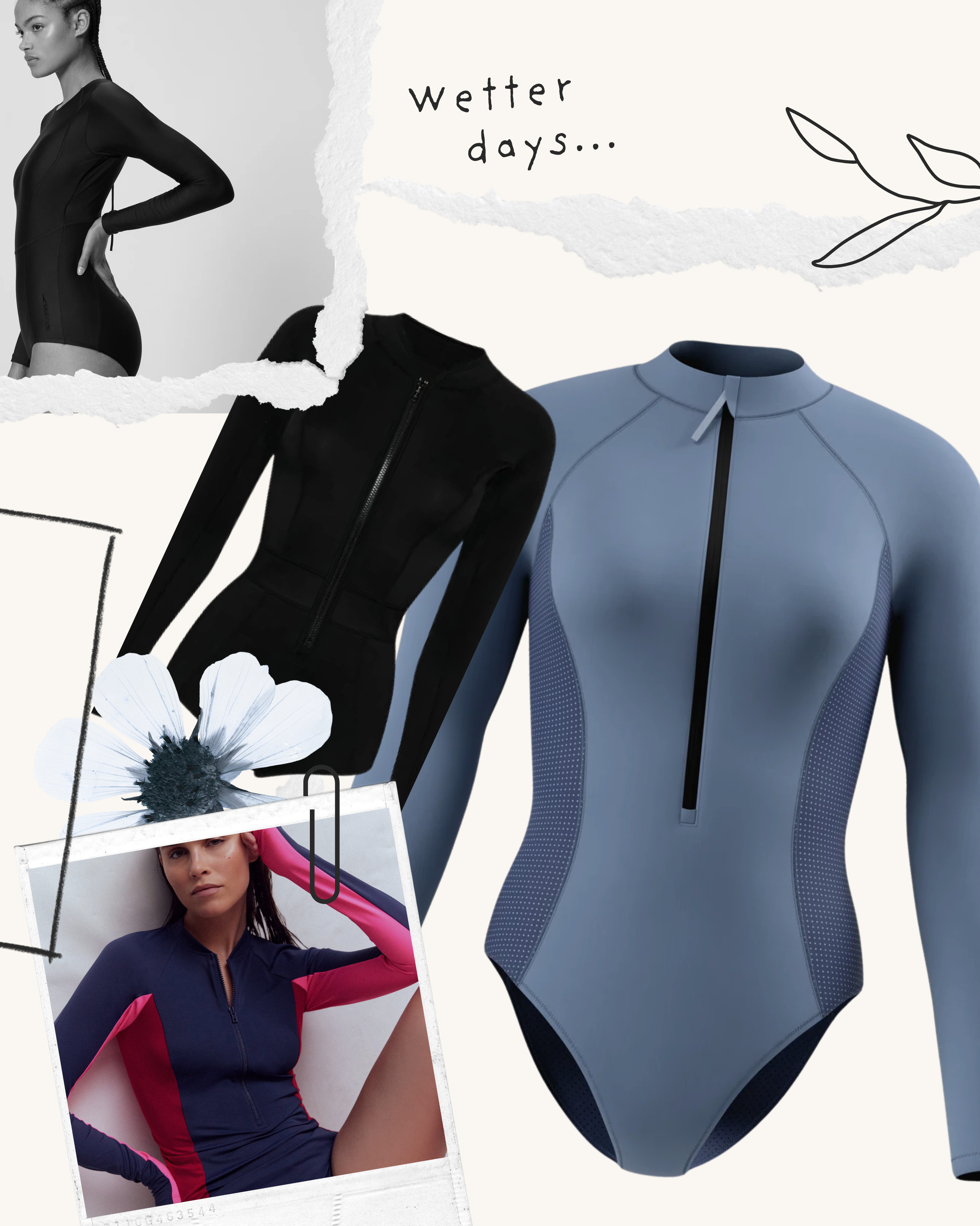 Wetter days... 🌊 Long-sleeve, zip-front swimwear built for actually moving in the water — full coverage, UV protection, and none of the fuss of a separate rash guard. In classic black, a slate-blue mesh-paneled version for extra breathability, and a navy-and-pink colourblock for a bit of personality.

#longsleeveswimsuit #swimwear #rashguard #uvprotection #zipfrontswimsuit #watersports #surfsuit #sunprotectiveswimwear #ltkswim #activeswimwear 

 #LTKSwim
