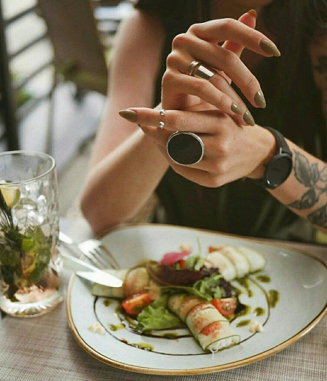 Statement Rings for Women Chunky Ring Gothic Jewelry Minimalist Hipster Big Black Round Circle Di... | Etsy (US)