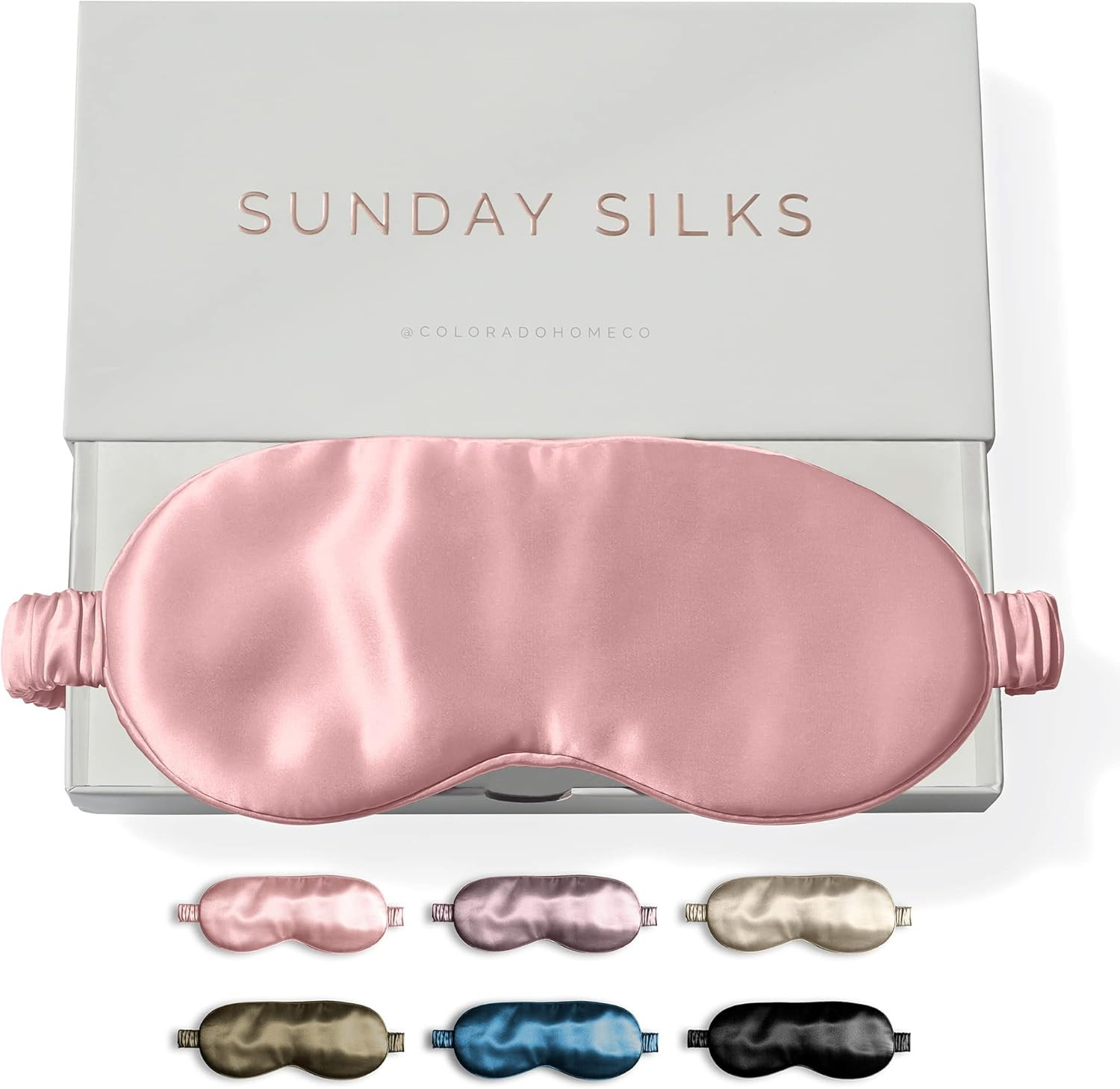 SUNDAYSILKS™ Exclusive Mulberry Silk Sleep Mask | Soft Eye Covers, Blackout Sleeping Mask for W... | Amazon (US)