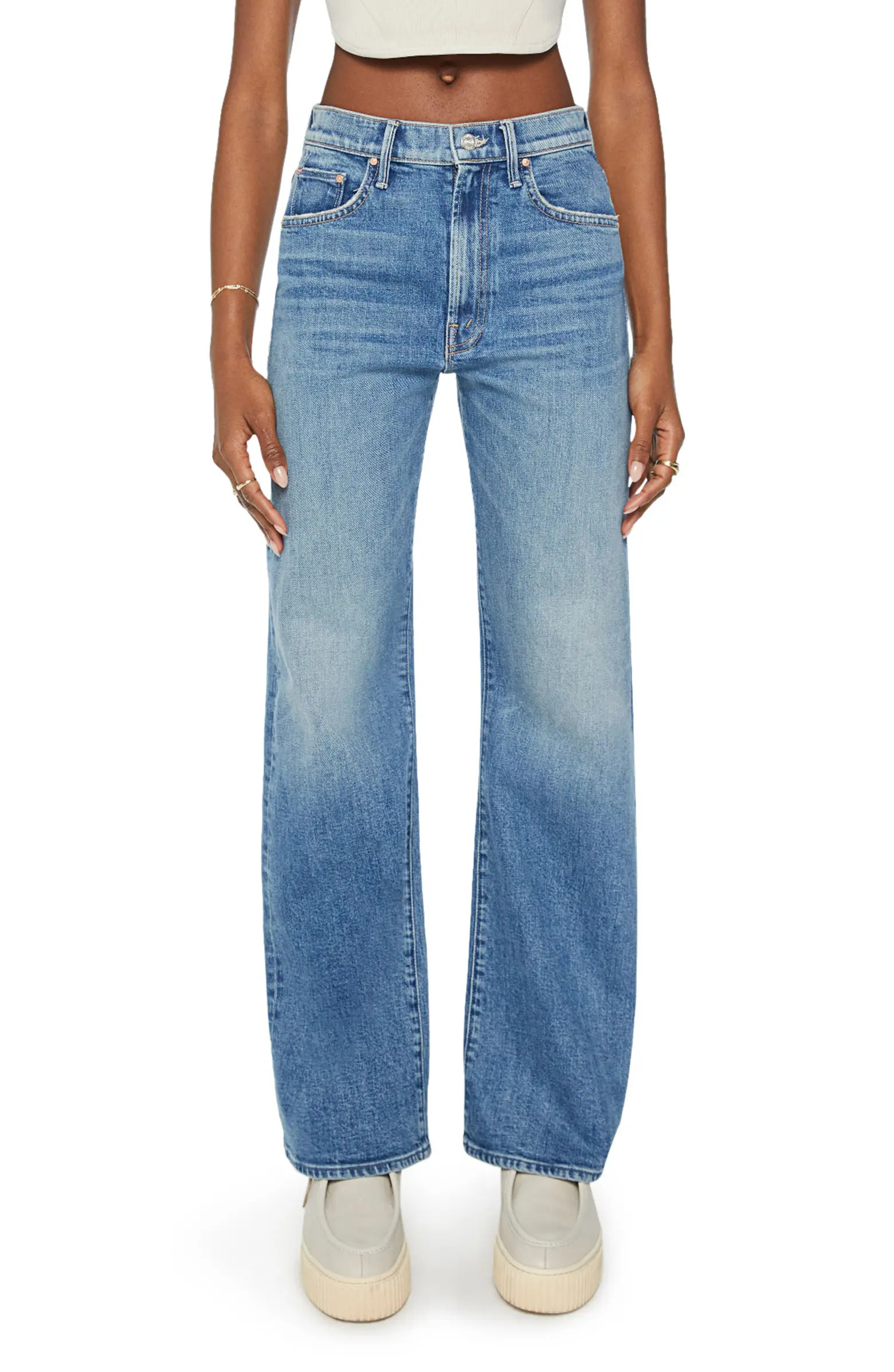 MOTHER The Lasso Sneak Wide Leg Jeans | Nordstrom | Nordstrom