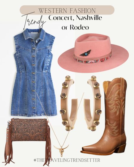 Country concert outfit, Nashville outfit, rodeo outfit, Western fashion, music festival outfit how to style a denim dress summer outfit Cowgirl, boots, cowgirl, hat, cowgirl, trendy fashion

#LTKShoeCrush #LTKFestival #LTKFindsUnder100