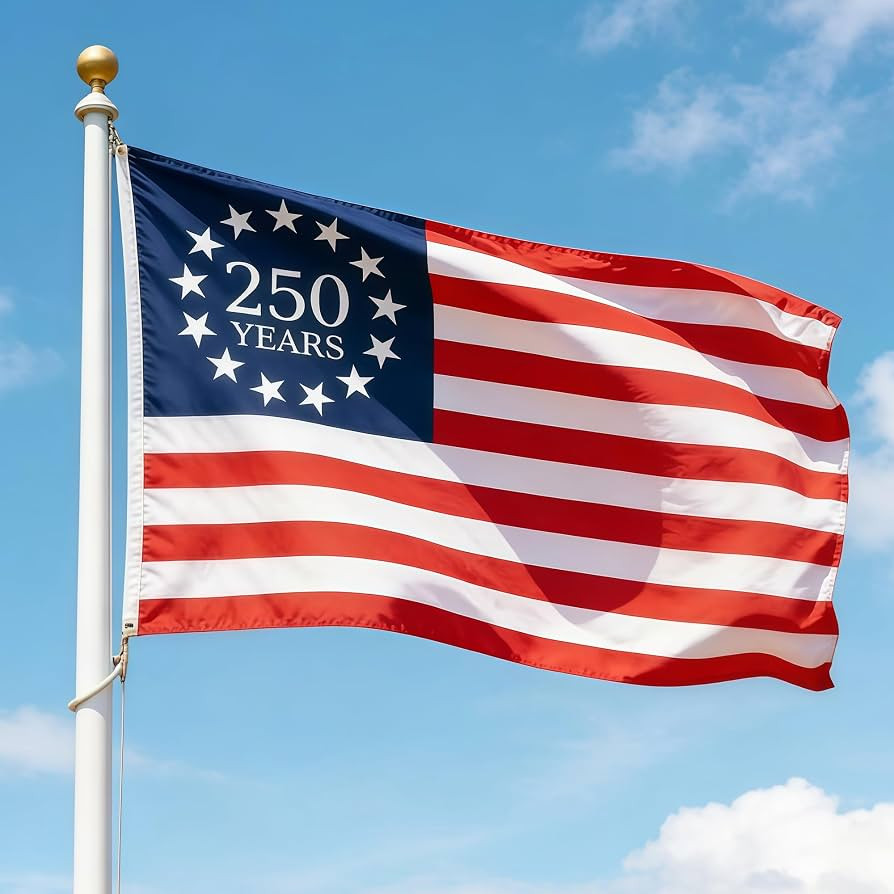 250 Year American Anniversary Flag, 3x5 Ft Double Sided American Flag, 1776-2026 250 Years Outdoo... | Amazon (US)