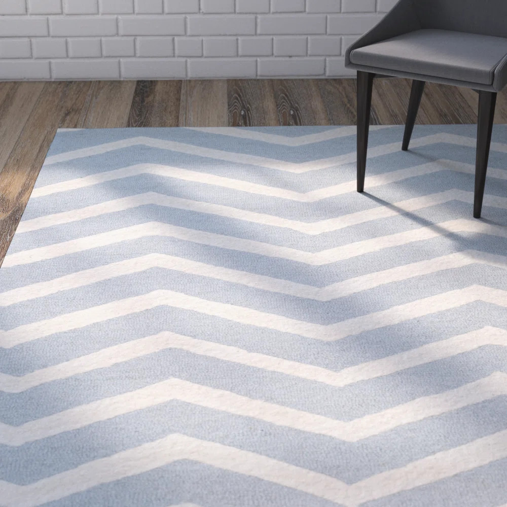 Sanyla Hand Tufted Wool Chevron Rug | Wayfair North America