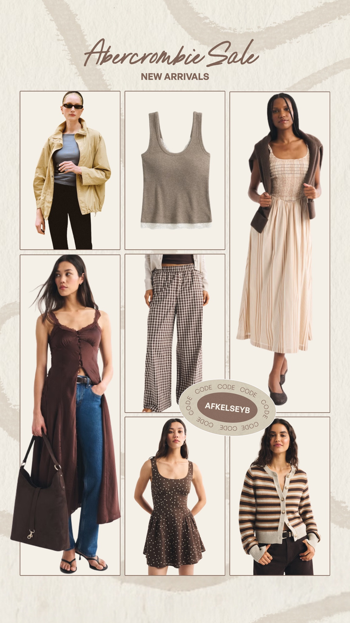 @abercrombie new arrivals plus my code AFKELSEYB is live🤎

#LTKMidsize #LTKSaleAlert #LTKootd