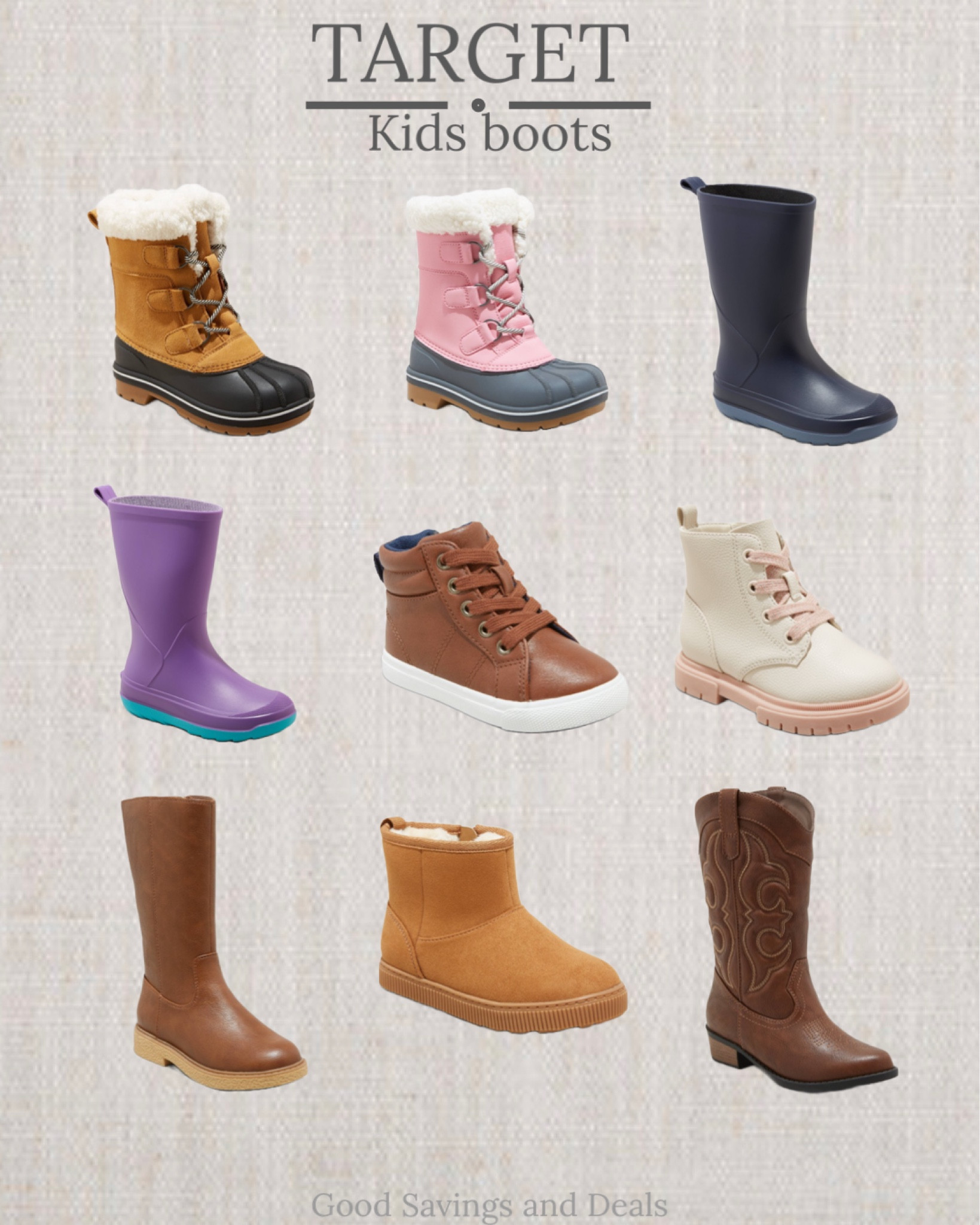 Target kids snow outlet boots