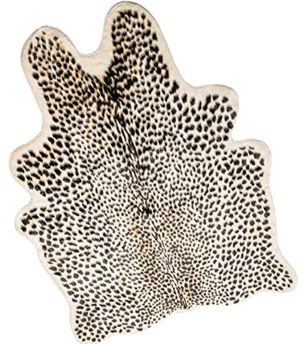 Leopard Print Area Rug,Faux Cowhide Hide Skin Rug Animal Printed Mat Carpet for Home Office, Livingroom, Bedroom（6.8 x 5.2 Ft） | Amazon (US)