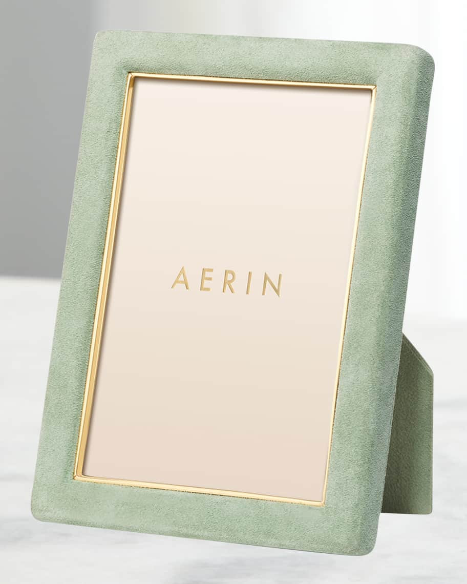 Sage Piero Suede Frame, 4x6 | Neiman Marcus
