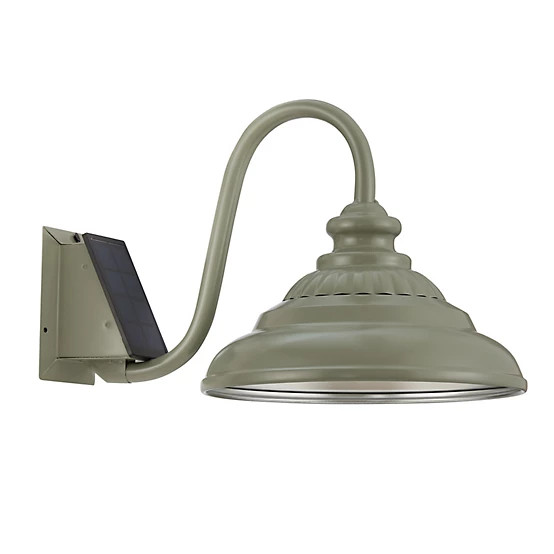 Red Shed  15 in. Solar Barn Lamp, Sage | Tractor Supply