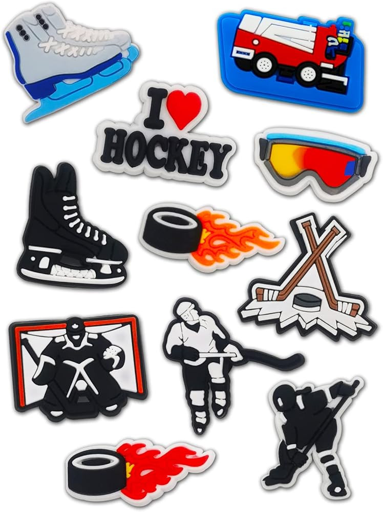 11PCS I Love Hockey Shoes Decoration Charms fits for Clog Sandals, Field Hockey Sport Shoe Decora... | Amazon (US)
