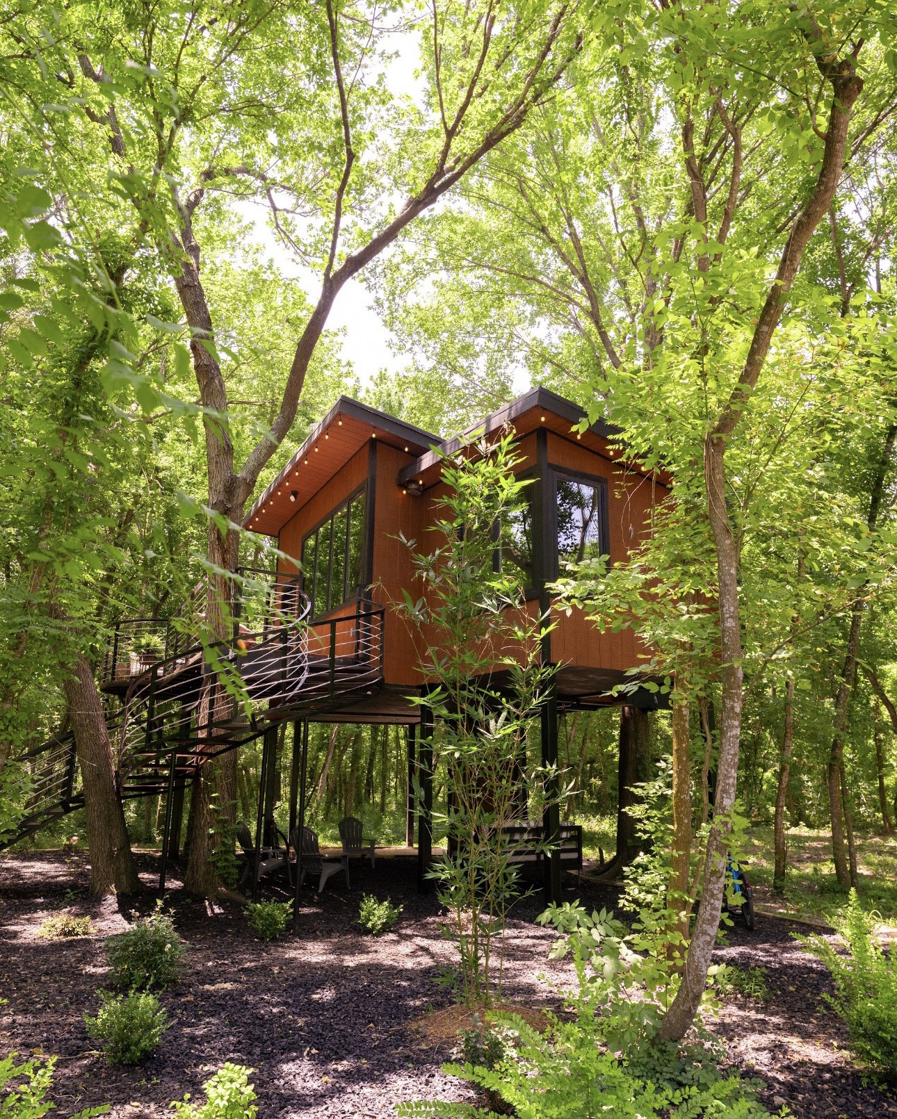 Chari Ranch Texas Unplugged in Groesbeck is a safari-style treehouse stay with animal experiences and outdoor activities.

• Treehouse stay in Groesbeck, Texas
• Sleeps up to 4 guests
• 2 bedrooms, 1 bathroom
• Kitchen
• Wi-Fi
• Dedicated workspace
• Free parking on site
• Private hot tub
• Self check-in

Animal experiences and activities:
• Guided tours of the animal enclosures
• Opportunity to see animals including giraffe, addax, blackbuck, kangaroos, and birds
• Scheduled exotic animal feeding experience
• Walking trails
• Bike trails
• Hammocks
• Ponds
• Catch-and-release fishing
• Strawberry garden


#LTKTravel