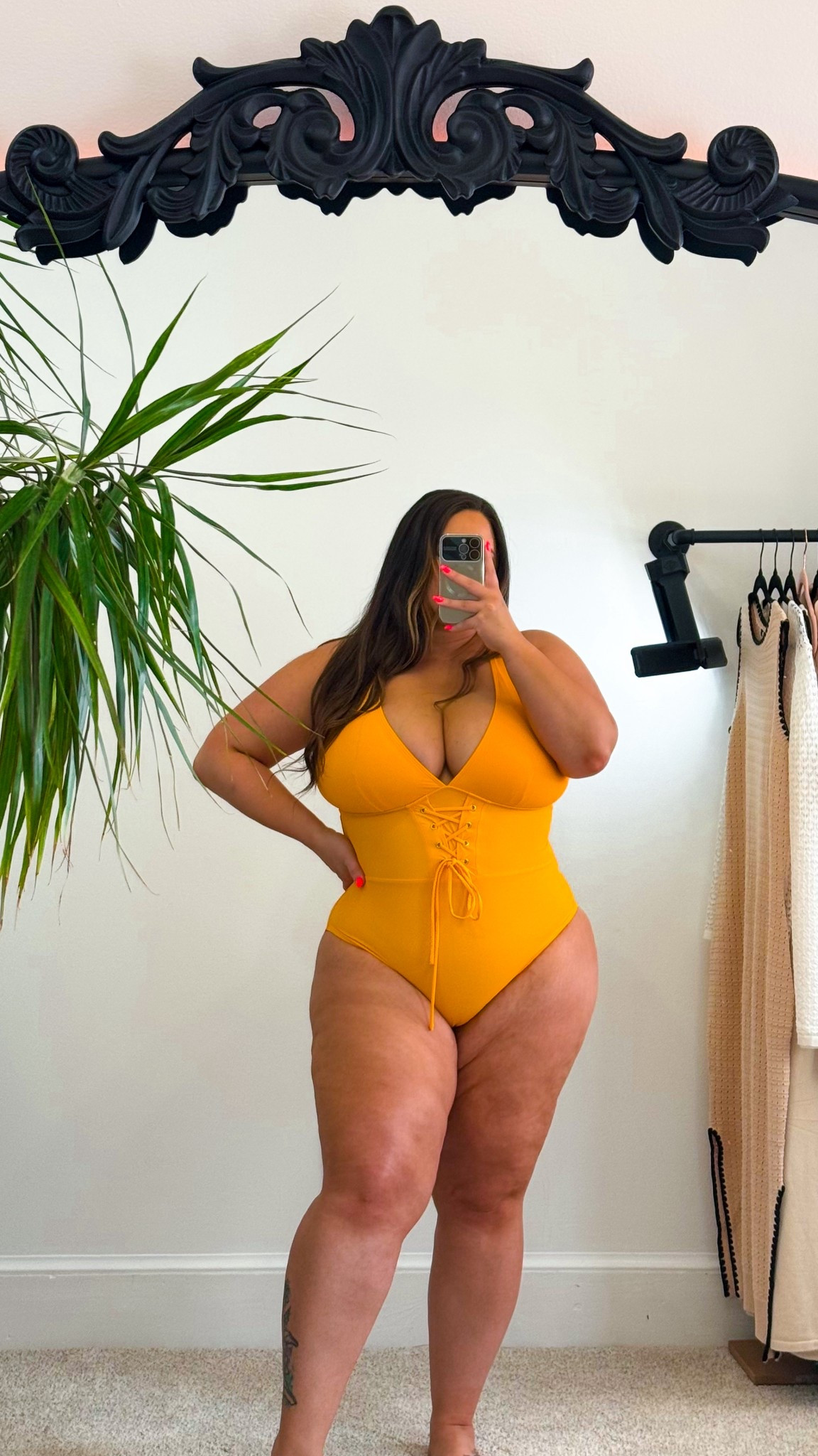Swimsuit WITH BUILT IN SHAPEWEAR 

my sizing: 5’2” / 14-16 / 38J 
Wearing an XXL

Perfect fit, plenty of room in the bust, flattering ruching in the waistline, med/full adjustable coverage on booty. 

#onepiece #swimsuit #shapewear #momswimsuit #largechest #ltkcurves #summer 



#LTKMidsize #LTKStyleTip #LTKSwim
