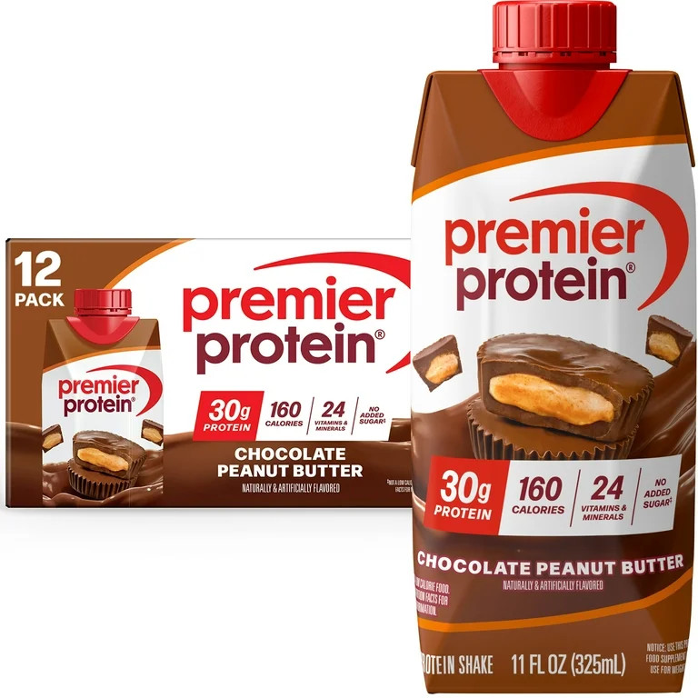 Premier Protein Shake, Chocolate Peanut Butter, 30g Protein, 11 fl oz, 12 Ct | Walmart (US)