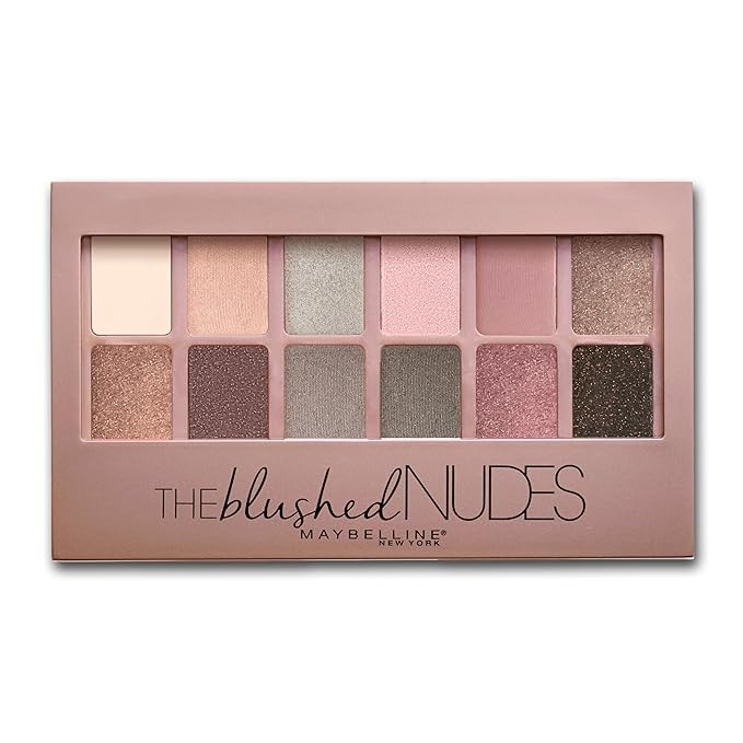 Maybelline The Blushed Nudes Eyeshadow Palette Makeup, 12 Pigmented Matte & Shimmer Shades, Blend... | Amazon (US)