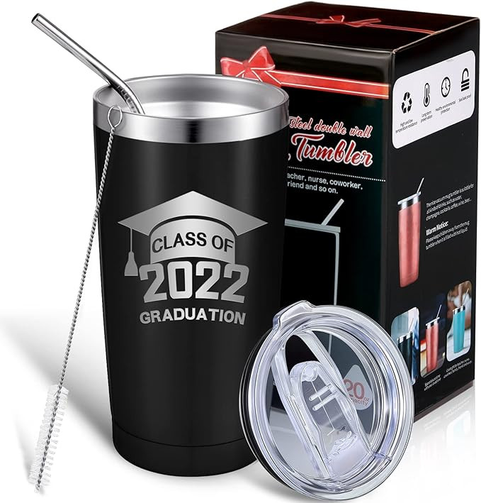 Class of 2022 Graduation Travel Tumbler, 2022 High School College Graduation Gifts for Her Him Da... | Amazon (US)