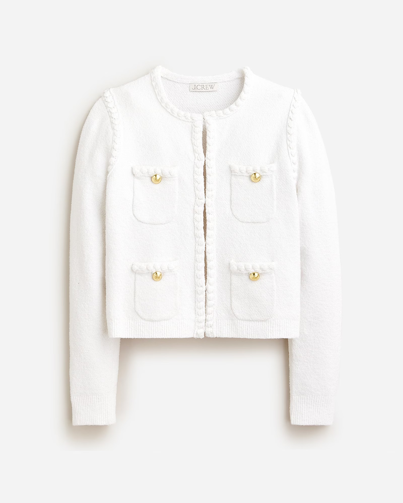 Odette sweater lady jacket in cotton-blend bouclé | J. Crew US