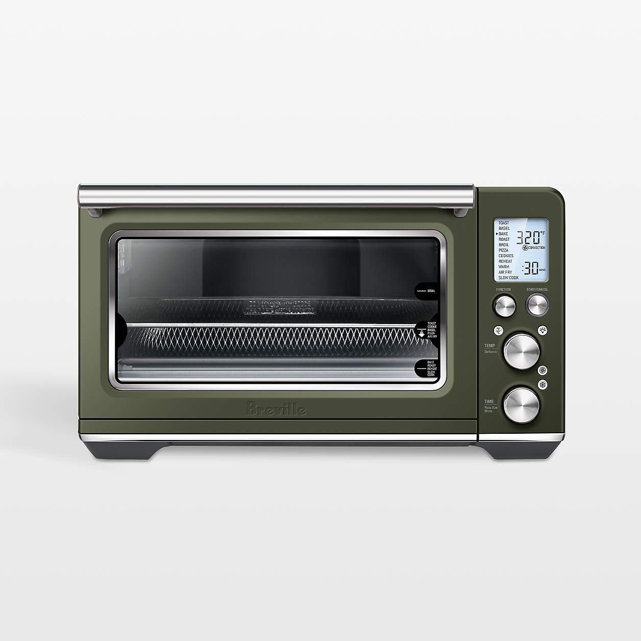 Breville Smart Oven Air Fryer in Olive Tapenade + Reviews | Crate & Barrel | Crate & Barrel