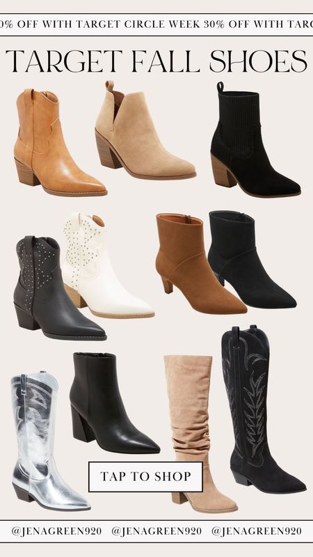 Target Shoes | Target Fall Shoes | Target Boots | Target Booties | Western Boots | Fall Outfits 

#LTKsalealert #LTKshoecrush #LTKfindsunder50