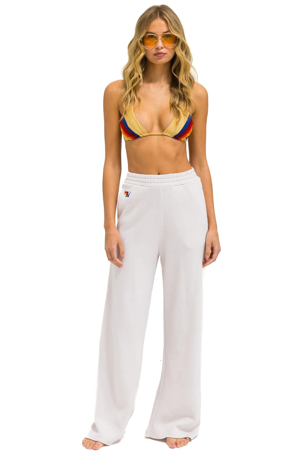 WIDE LEG POCKET SWEATPANTS - DOVE | Aviator Nation