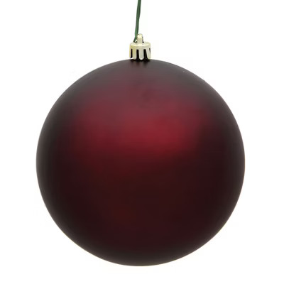 Vickerman 8" Burgundy Matte Ball Ornament | Target