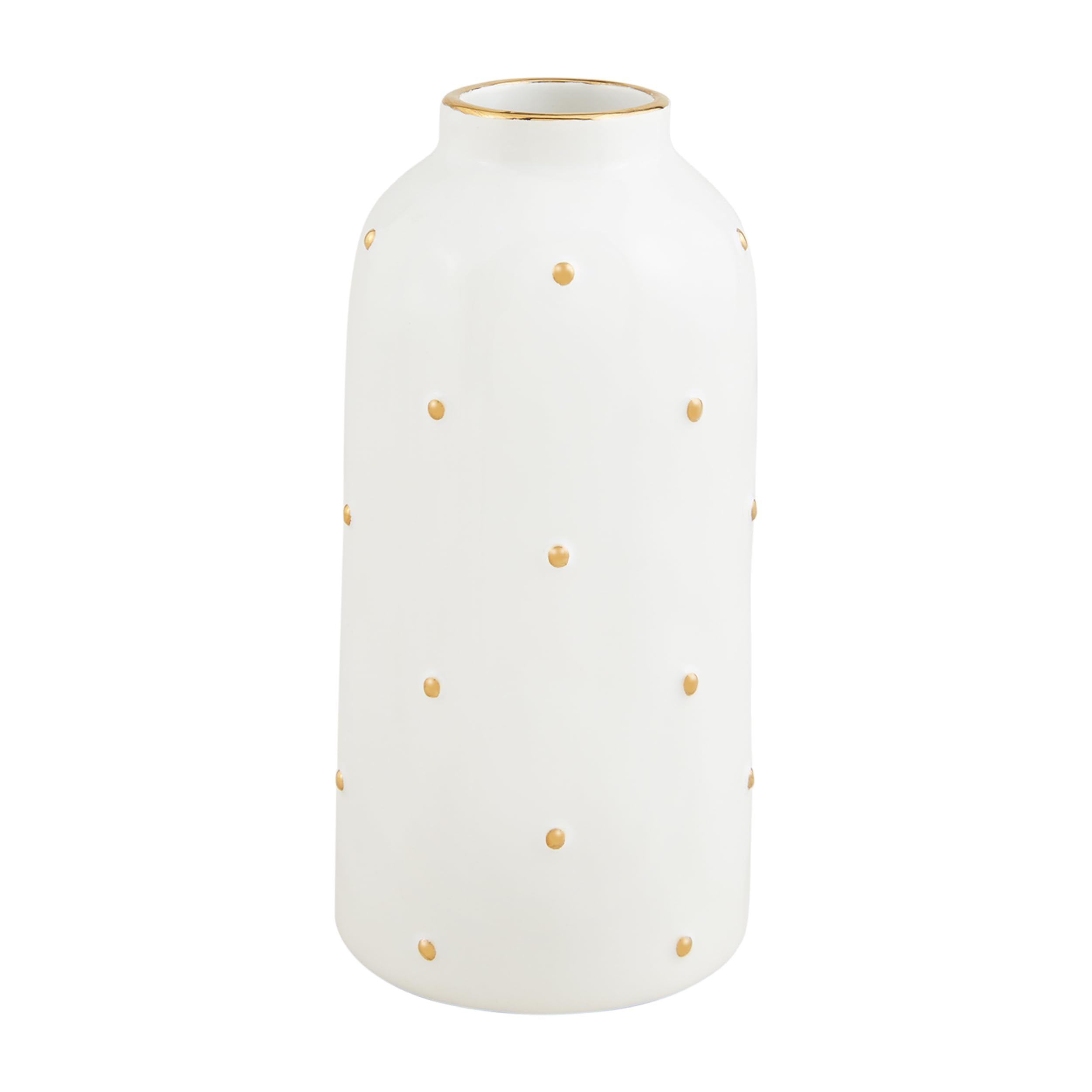 Mud Pie Gold Ceramic Vases, Medium, 7 1/2" x 3 1/2" Dia | Amazon (US)