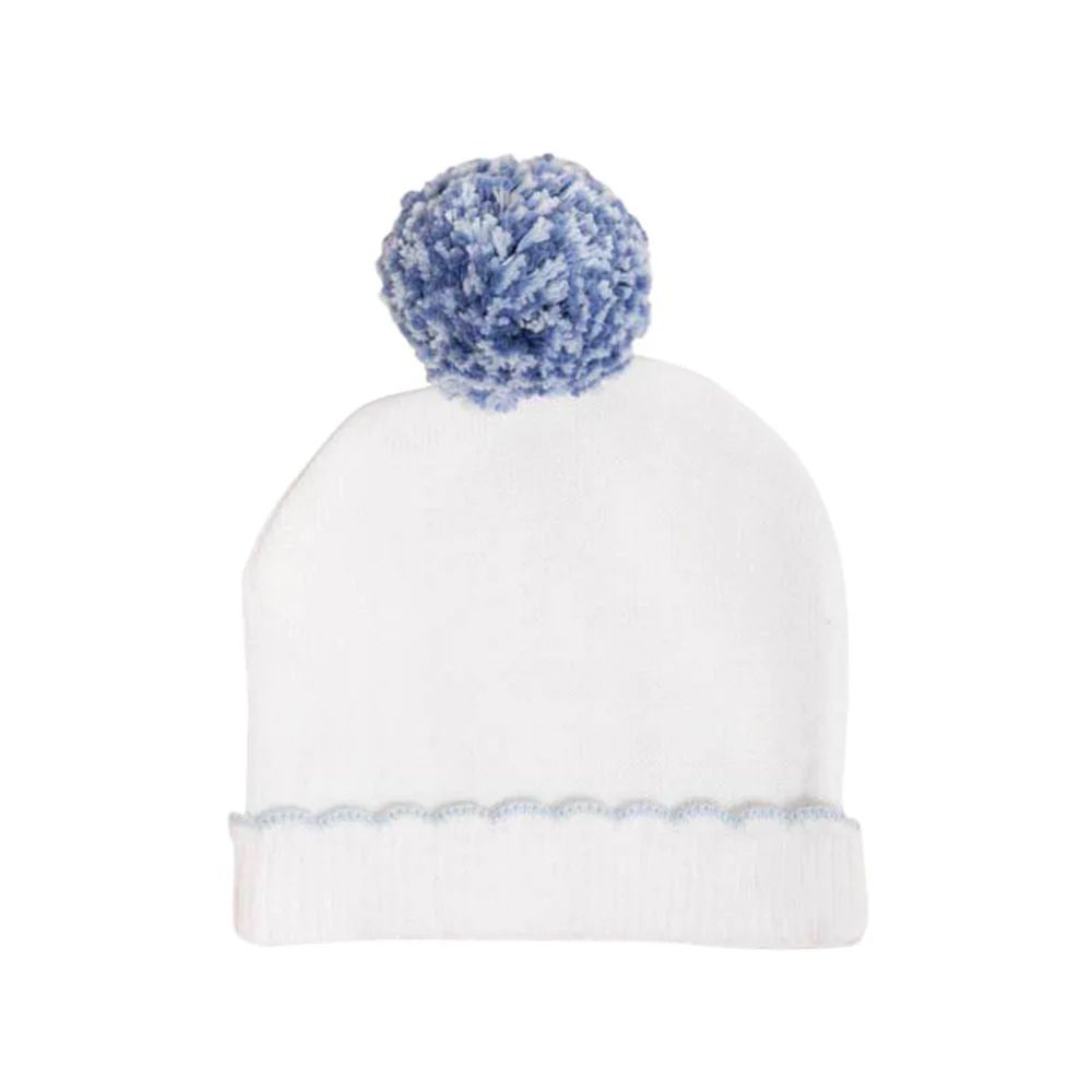 I'm Here Hat - Worth Avenue White with Buckhead Blue | The Beaufort Bonnet Company