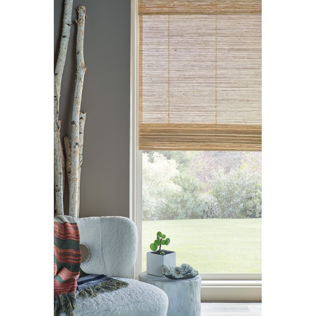 Bali Custom Natural Woven Natural Roman Shade in the Window Shades department at Lowes.com | Lowe's