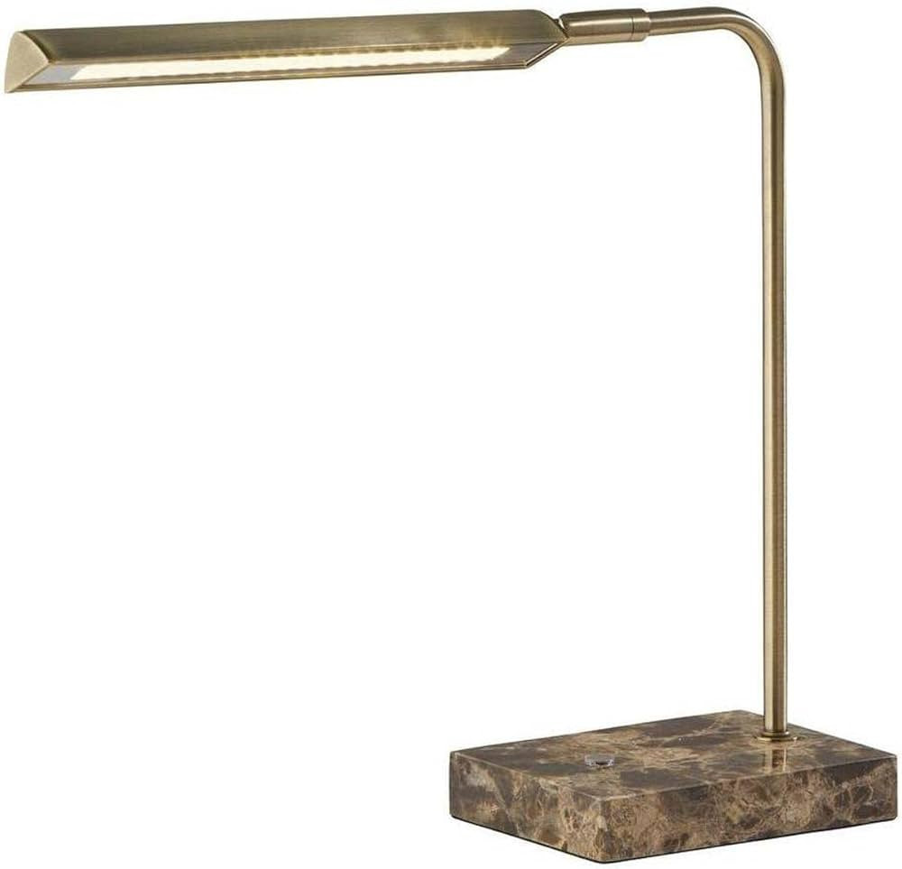 Adesso Home 3557-21 Transitional LED Desk Lamp from Reader Collection in Brass-Antique Finish, 17... | Amazon (US)